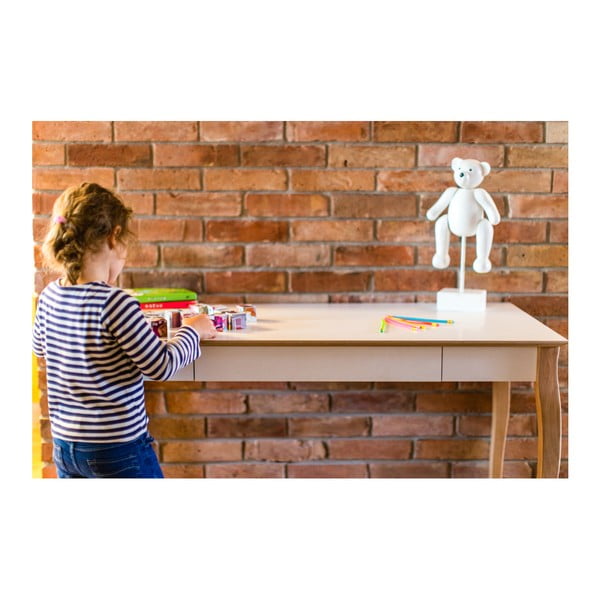 Baltas rašomasis stalas Ragaba Lillo, 105 cm ilgio-image-4