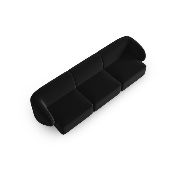 Juodos spalvos iš velveto sofa 266 cm Paolo – Milo Casa-image-1