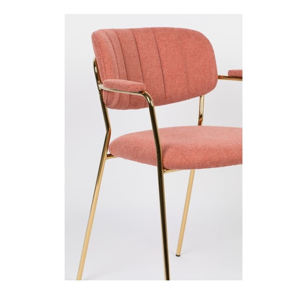 Valgomojo kėdės rožinės spalvos 2 vnt. Jolien – White Label-image-1