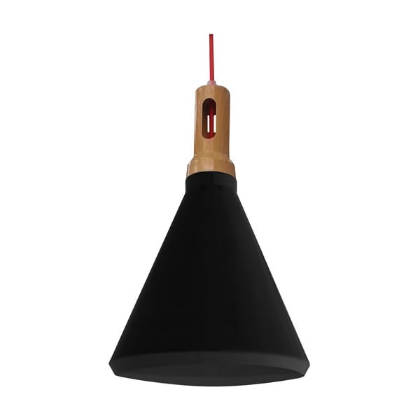 Juodas pakabinamas šviestuvas su metaliniu gaubtu ø 26 cm Robinson - Candellux Lighting