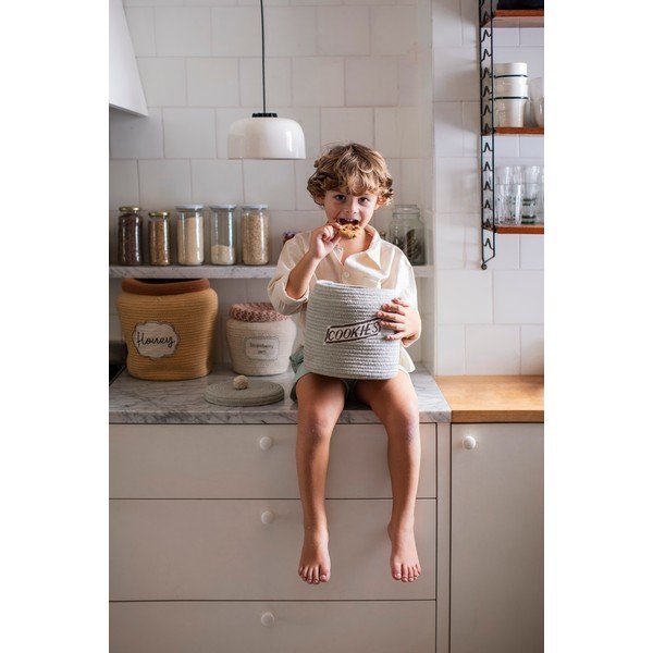 Iš tekstilės vaikiškas krepšys šviesiai rudos spalvos ø 28x27 cm Honey Pot – Lorena Canals-image-4