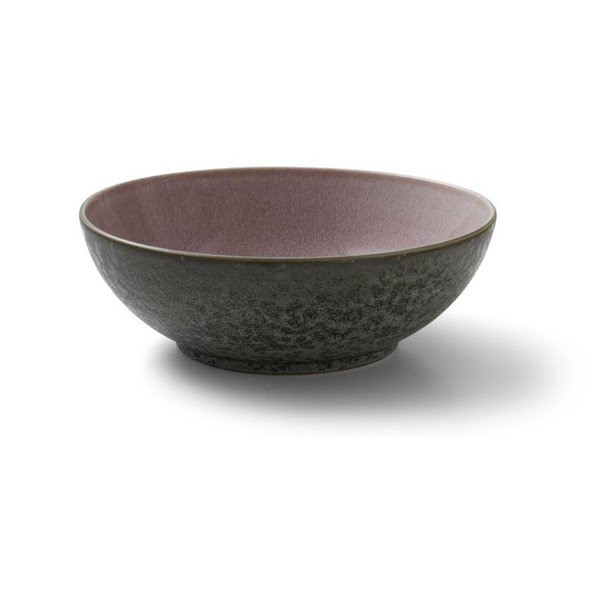 Pilkos akmens masės salotinė su rožine glazūra "Bitz Mensa", 30 cm skersmens-image-1