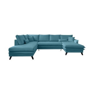 Turkio spalvos U formos sofa-lova Miuform Charming Charlie, kairysis kampas