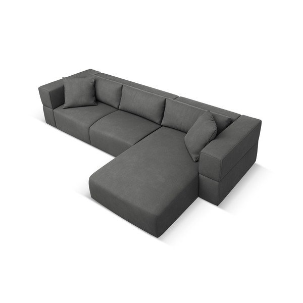 Kampinė sofa tamsiai pilkos spalvos (su dešiniuoju kampu) Esther – Milo Casa-image-3