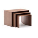 Šoniniai stalai 3 vnt. iš riešutmedžio 40x60 cm Litto – Kave Home