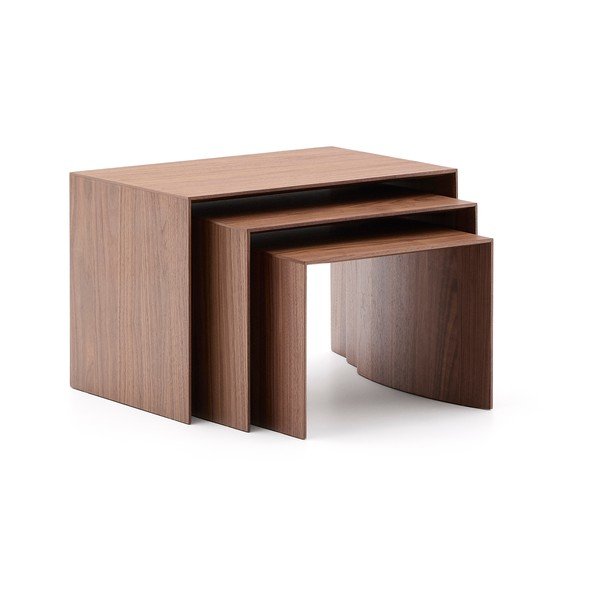 Šoniniai stalai 3 vnt. iš riešutmedžio 40x60 cm Litto – Kave Home