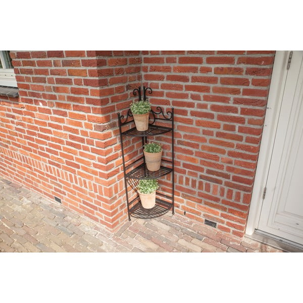 Juodas metalinis kampinis sulankstomas gėlių stovas Esschert Design-image-4