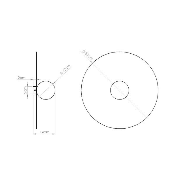 Šalavijo spalvos iš metalo sieninė lempa ø 50 cm AKE – Thoro-image-4