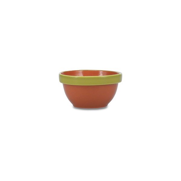 Žalios spalvos/oranžinės spalvos iš akmens masės mažas dubuo 170 ml Duo – ONA-image-2