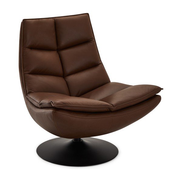 Krėslas iš odos tamsiai rudos spalvos Miami – Furnhouse-image-2