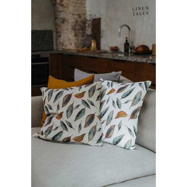 Iš lino dekoratyvinis pagalvės užvalkalas 40x40 cm Golden Fall – Linen Tales-image-4