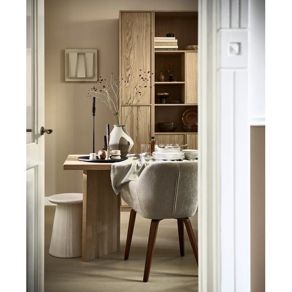 Modulinė knygų spinta natūralios spalvos iš ąžuolo 120x243 cm Modulair – vtwonen-image-1