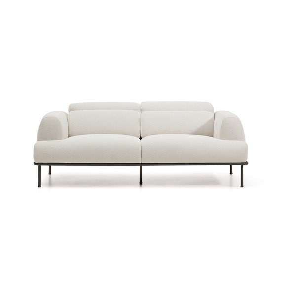 Smėlio spalvos reguliuojama sofa iš šenilinio audinio 214 cm Aurum – Kave Home