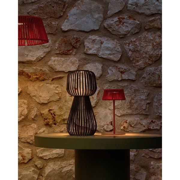 Stalinis lauko šviestuvas LED su pritemdymo funkcija saulės baterijos (aukštis 42 cm) Reiba – Kave Home-image-1