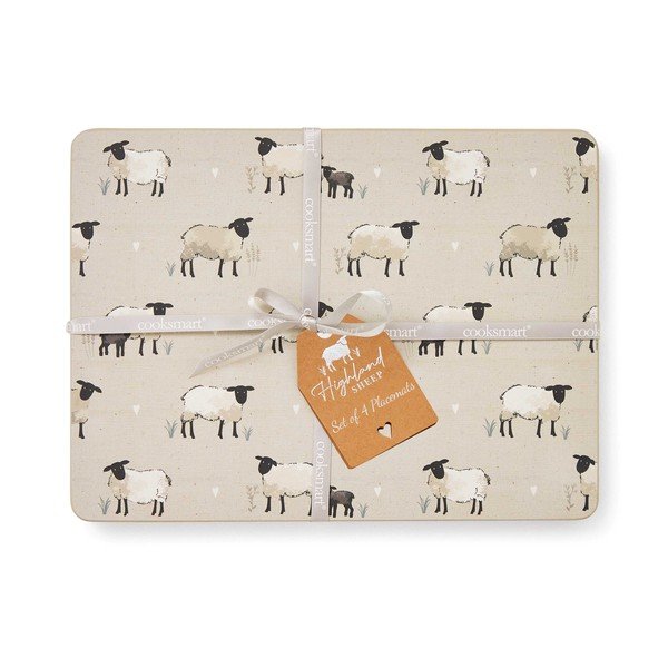Iš kamščio padėkliukai 4 vnt. 21,5x29 cm Highland Sheep – Cooksmart ®-image-2