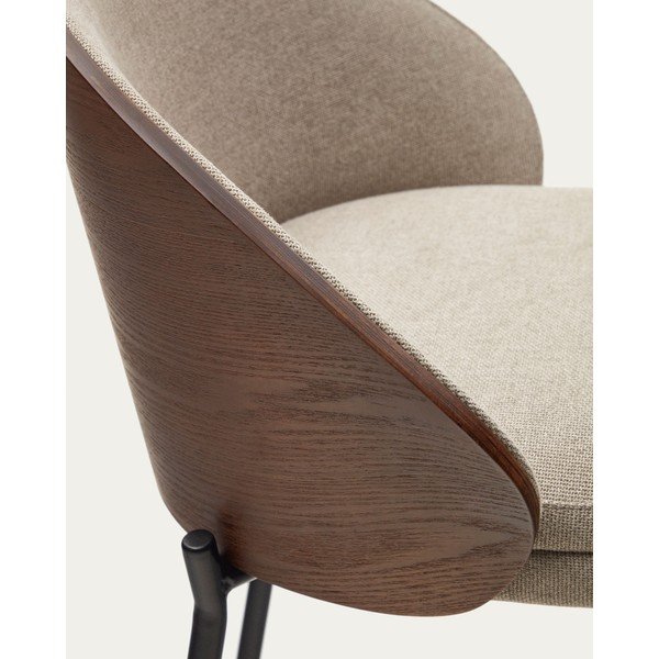 Rudos spalvos/smėlio spalvos baro taburetė (sėdynės aukštis 77 cm) Eamy – Kave Home-image-4