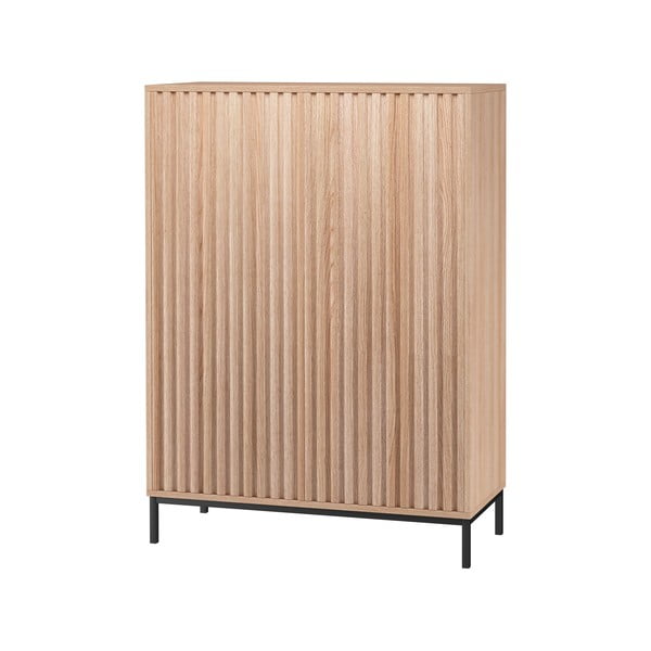 Natūralios spalvos ąžuolo dekoro spintelė 80x110 cm Celine - Støraa-image-1