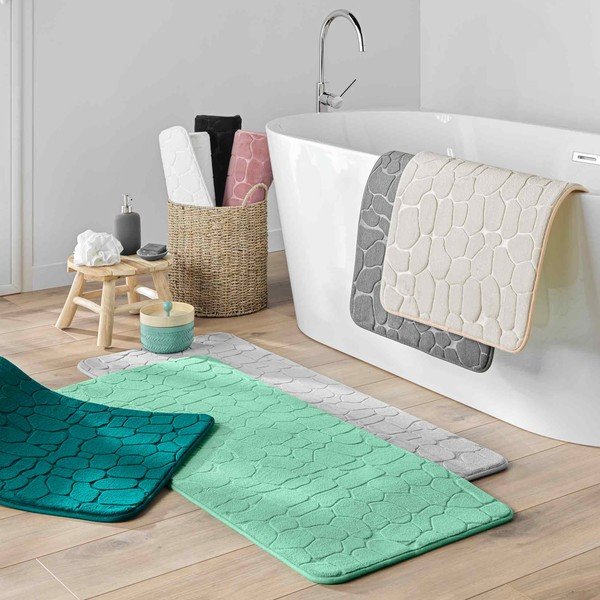 Smėlio spalvos iš tekstilės vonios kilimėlis 50x120 cm Ricochet – douceur d'intérieur-image-2