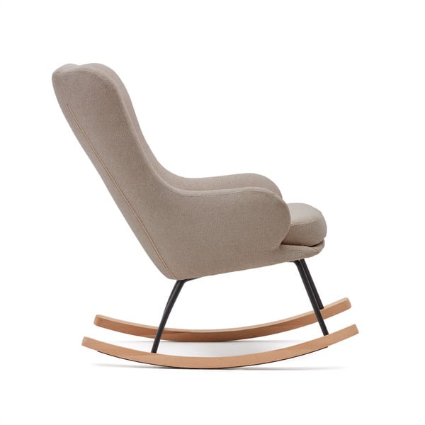 Supamasis krėslas smėlio spalvos iš boucle Maustin – Kave Home-image-2