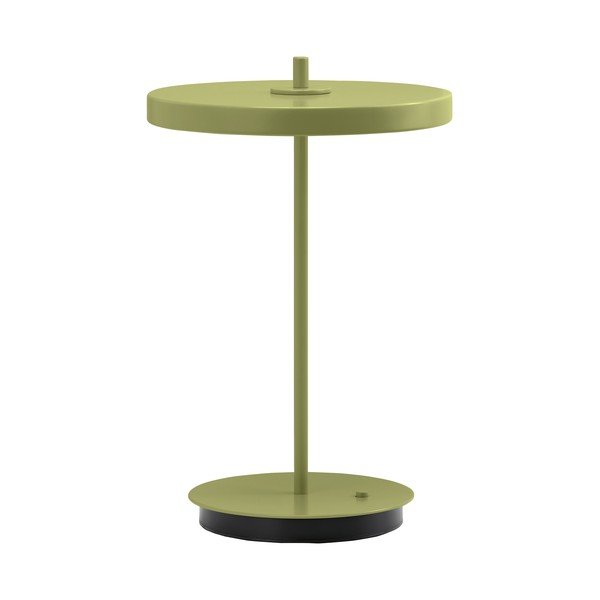 Žalios spalvos iš metalo stalinis šviestuvas LED (aukštis 31 cm) su metaliniu gaubtu Asteria Move – UMAGE