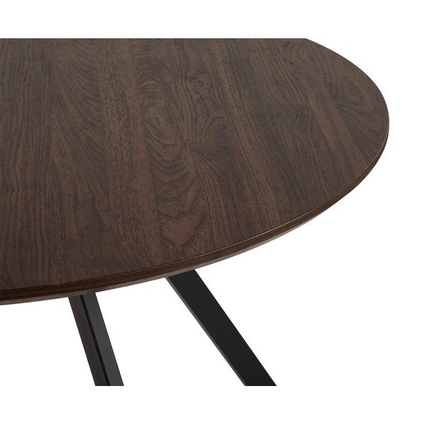 Apvalios formos valgomojo stalas iš riešutmedžio ø 120 cm Rivo – Bonami Essentials-image-3