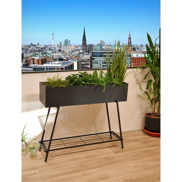 Iš plieno pakeltas gėlių vazonas 30 cm Jasmine – Garden Pleasure-image-1