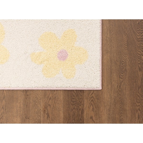 Geltonos spalvos/dramblio kaulo spalvos vaikiškas kilimas 80x150 cm Dazzy Vanilla – FD-image-3