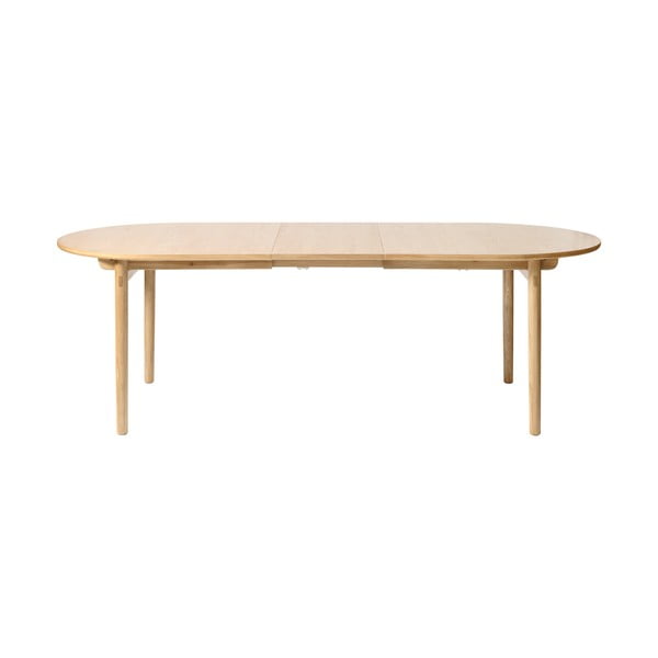 Sulankstomas ąžuolo apdailos valgomojo stalas 100x190 cm Carno - Unique Furniture-image-4