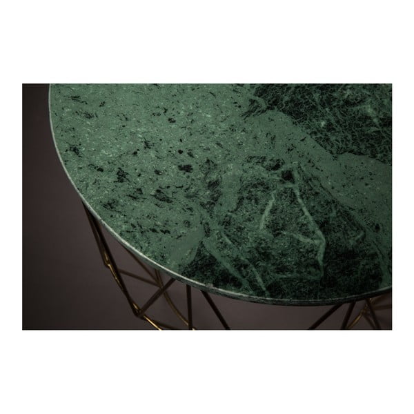 Žurnalinis staliukas su žalio marmuro viršumi Dutchbone, ⌀ 51 cm-image-2