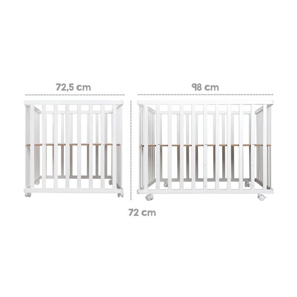 Maniežas vaikams baltos spalvos 100x75 cm Sternenzauber – Roba-image-3