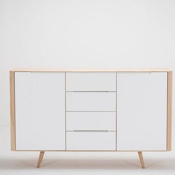 Dviejų ąžuolinių stalčių komoda Gazzda Ena, 180 x 110 cm-image-3