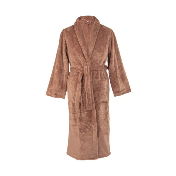 Rudos spalvos iš mikropliušo chalatas S/M Pippa – Tiseco Home Studio