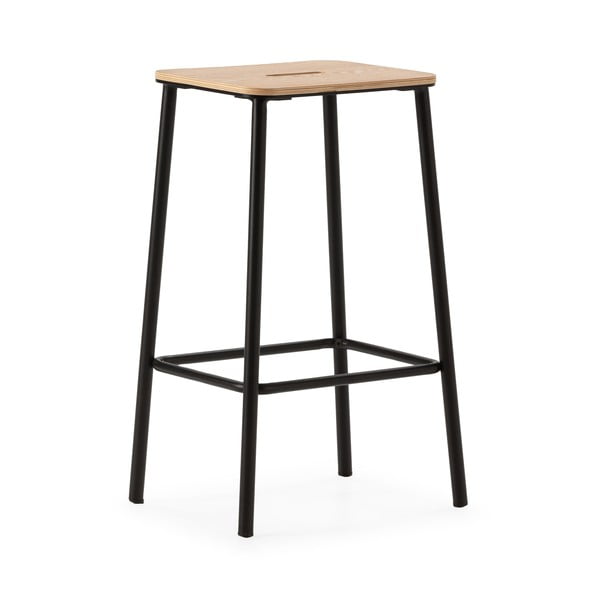 Juodos spalvos baro kėdžių komplektas 2 vnt. (sėdynės aukštis 65 cm) Abba – Marckeric
