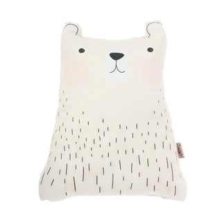 Balta vaikiška pagalvėlė su medvilne Mike & Co. NEW YORK  Pillow Toy Bear Cute, 22 x 30 cm