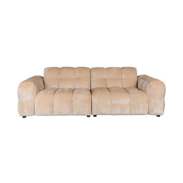 Smėlio spalvos sofa iš velveto 264 cm Hackman – Dutchbone