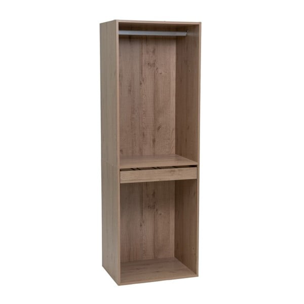 Natūralios spalvos atvira modulinė spinta iš ąžuolo 60x180x45 cm Modular – Casa Selección