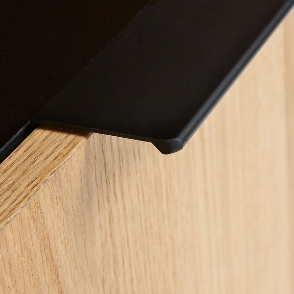 Juodai rudos spalvos televizoriaus spintelė Kave Home SAVOI, 120 x 50 cm-image-4