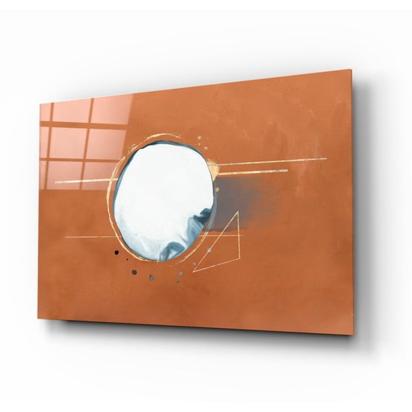 Paveikslas ant stiklo Insigne Abstract Cinnamon, 72 x 46 cm