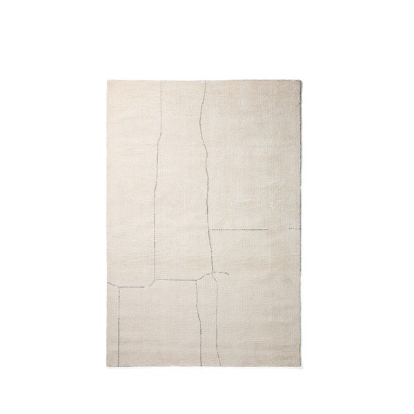 Rankų darbo kreminės spalvos iš medvilnės mišinio kilimas 230x160 cm Lisdan – Kave Home