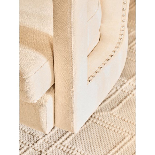 Smėlio spalvos pasukamas krėslas iš velveto Hestia – Premier Housewares-image-3