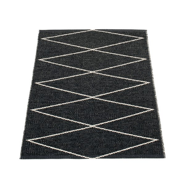 Juodos spalvos lauko ir vidaus kilimas 70x100 cm Max Black – Pappelina