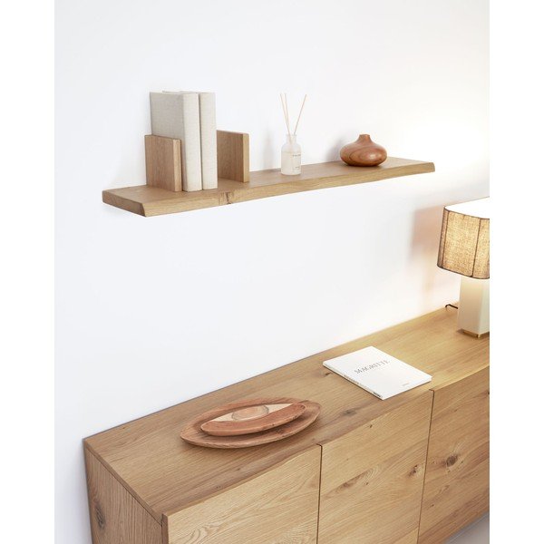 Ąžuolo dekoro sieninė lentyna Kave Home Rasha-image-4