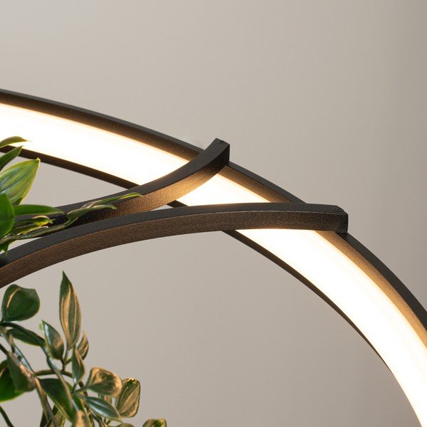 Juodos spalvos iš aliuminio kabantis šviestuvas LED ø 78 cm RIO – Thoro-image-3