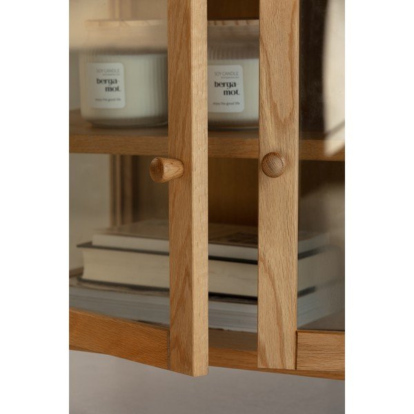 Natūralios spalvos TV spintelė iš ąžuolo 160x50x40 cm Ceci – MOME-image-2