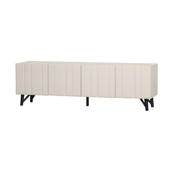 TV spintelė kreminės spalvos iš pušies masyvo 181x56 cm Miller – WOOOD-image-2
