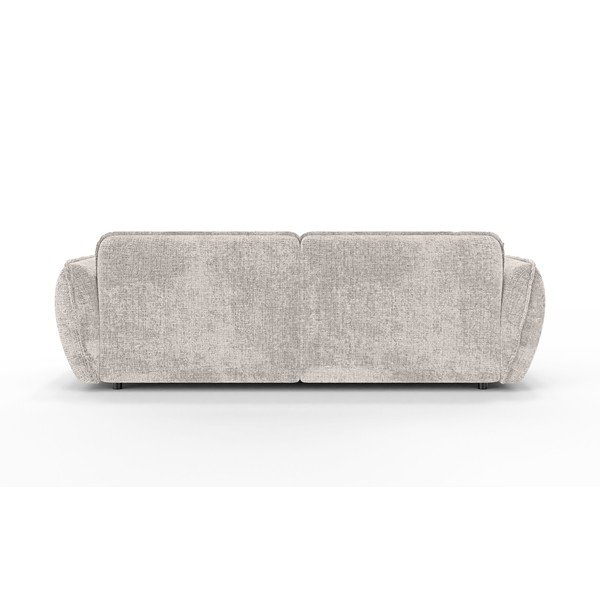 Smėlio spalvos kampinė sofa iš šenilinio audinio (su kairiuoju kampu/su gultu) Nelia – Ropez-image-4