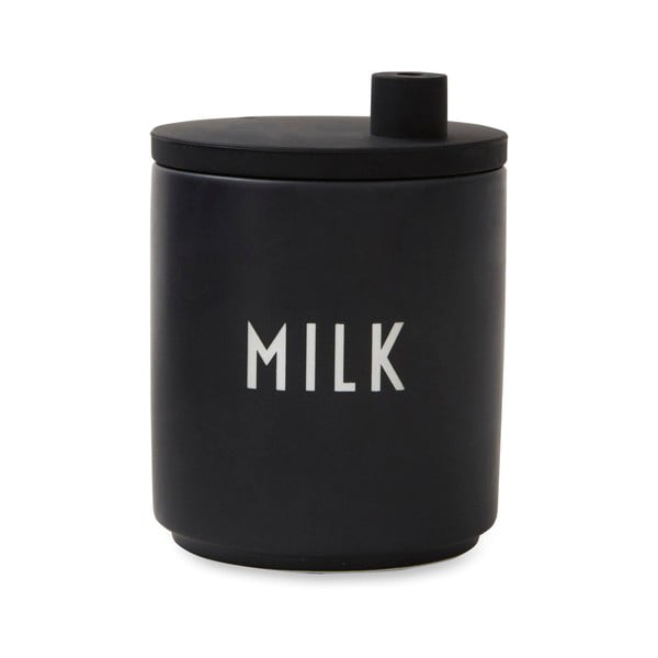 Juodas porcelianinis pieno ąsotis Design Letters Jug, 250 ml