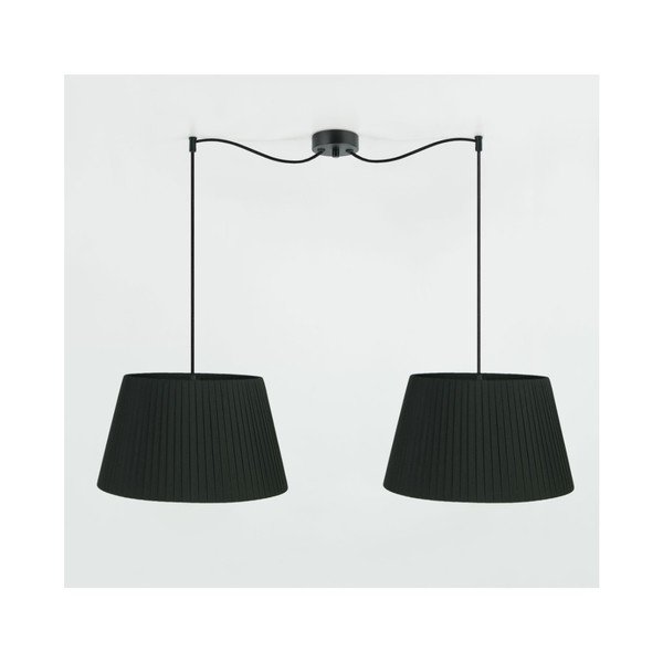Juodos spalvos dvigubas lubinis šviestuvas be gaubto "Sotto Luce Bi Kage-image-3