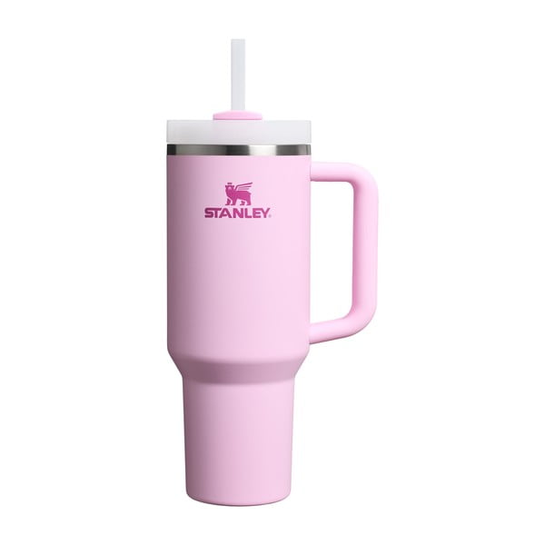 Rožinės spalvos iš nerūdijančio plieno su šiaudeliu termosas 1,18 l Quencher H2.0 FlowState Tumbler Cherry Blossom – Stanley