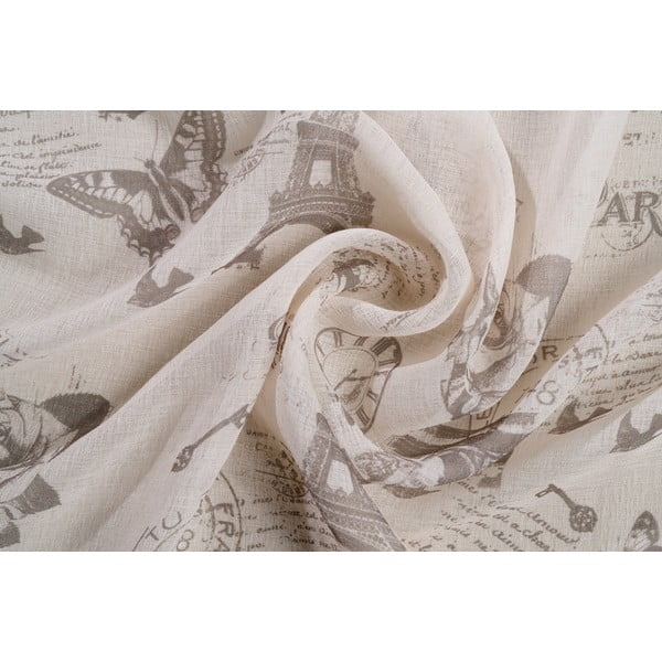 Permatoma užuolaida smėlio spalvos 140x245 cm Defence – Mendola Fabrics-image-1